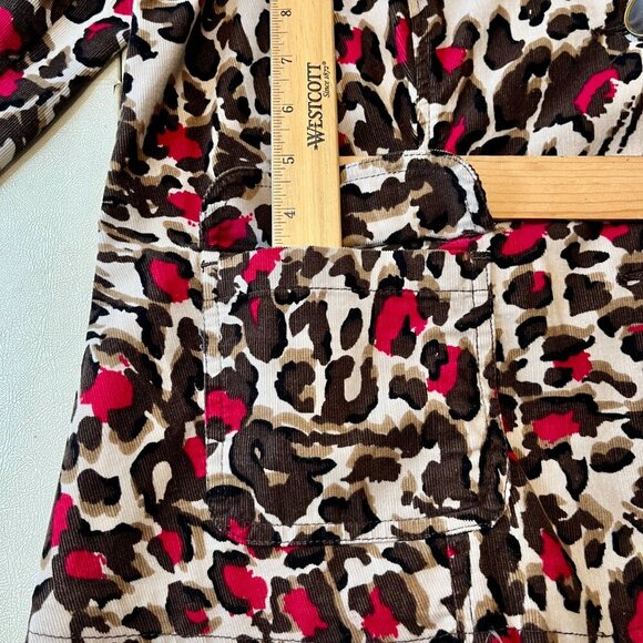 Charter Club  Jacket Corduroy  Brown Animal Print  Collar Pockets Button UP XL - Picture 7 of 10